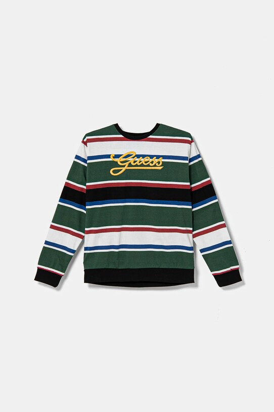 Detská bavlnená mikina Guess bavlna zelená L5RQ10.KC334.PPYA