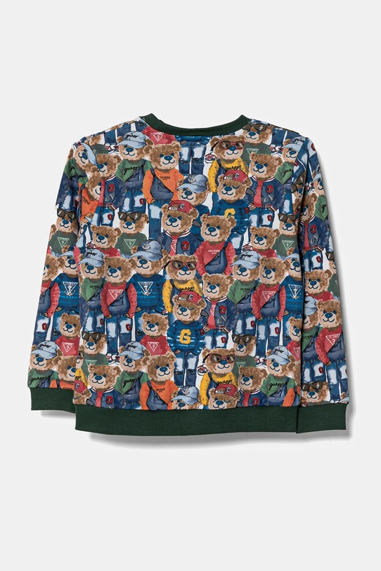 Guess bluza bawełniana dziecięca N5RQ03.KA6R4.PPYA zielony SS25