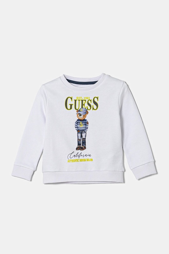 Guess hanorac de bumbac pentru copii print alb N5RQ05.KAD74.PPYA