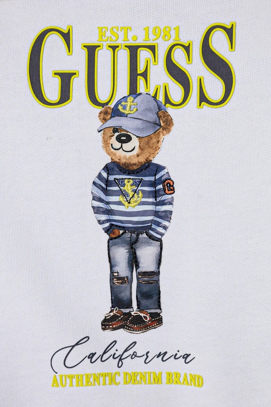 Băieți Guess hanorac de bumbac pentru copii N5RQ05.KAD74.PPYA alb