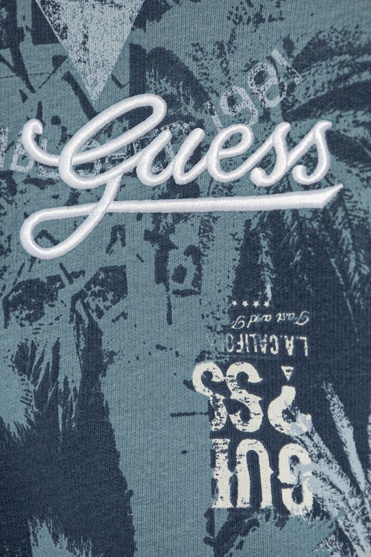 Chlapec Detská bavlnená mikina Guess N5RQ08.KA6R4.PPYA tmavomodrá