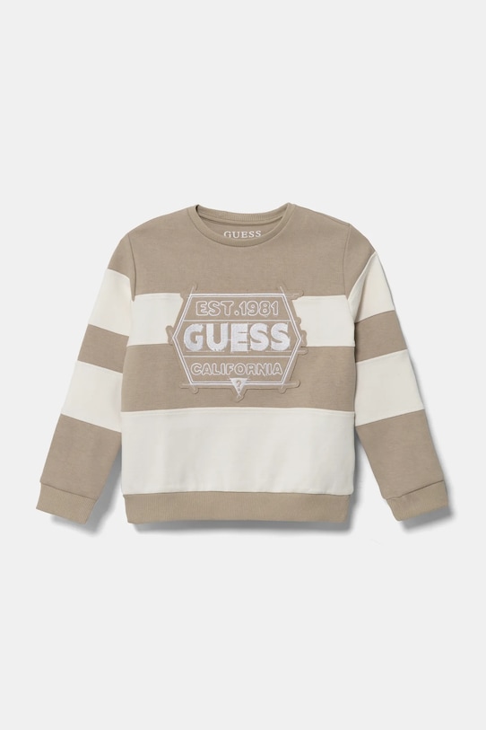 Detská mikina Guess nášivka béžová N5RQ09.KCCH0.PPYA