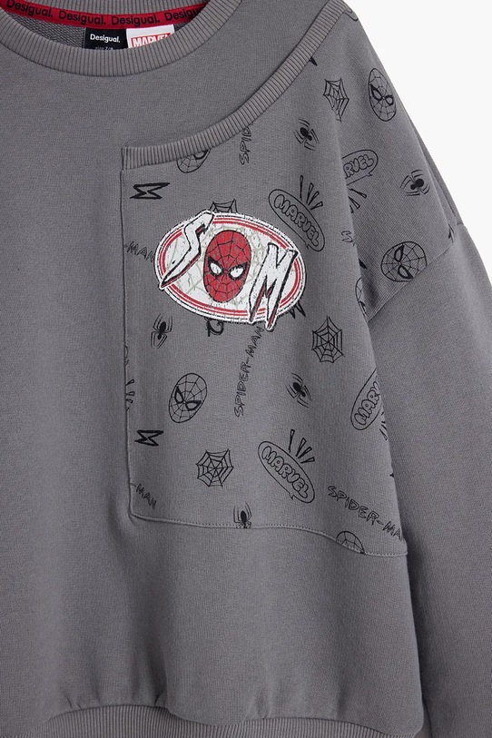 Desigual hanorac de bumbac pentru copii gri 25SBSK03