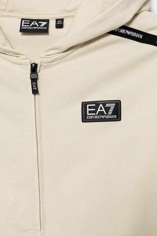 Băieți EA7 Emporio Armani hanorac de bumbac pentru copii 7B000056.AF10380 bej