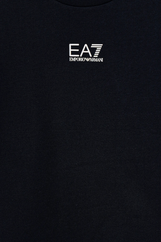 Chlapec Detská bavlnená mikina EA7 Emporio Armani 7B000025.AF10380 tmavomodrá