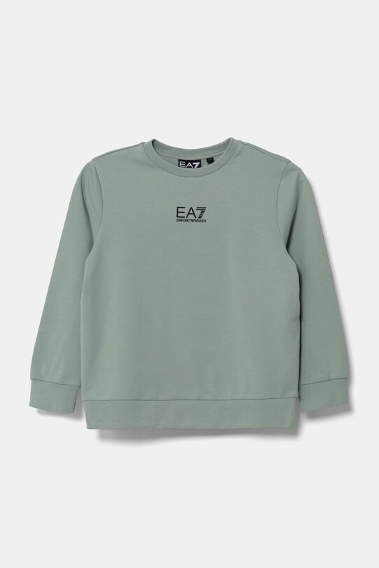 Дитяча бавовняна кофта EA7 Emporio Armani бавовна зелений 7B000025.AF10380