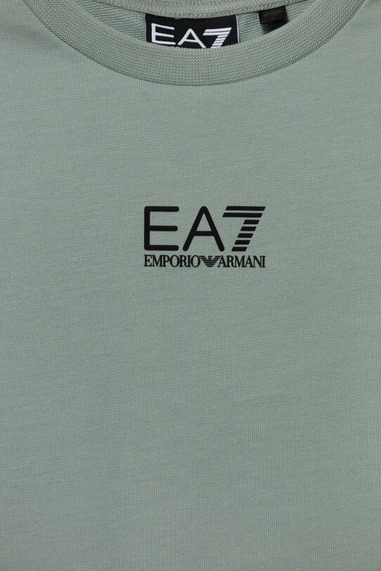 Хлопчик Дитяча бавовняна кофта EA7 Emporio Armani 7B000025.AF10380 зелений