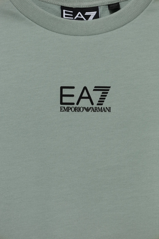 Băieți EA7 Emporio Armani hanorac de bumbac pentru copii 7B000025.AF10380 verde