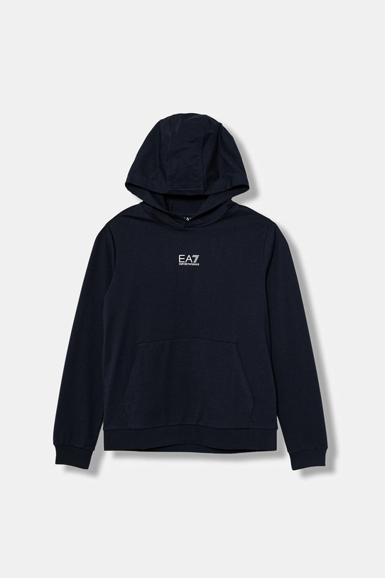 Detská bavlnená mikina EA7 Emporio Armani bavlna tmavomodrá 7B000024.AF10380