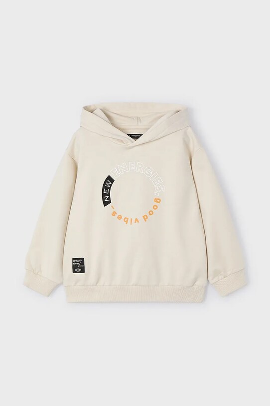 Dětská mikina Mayoral s kapucí béžová 3416.5G.Mini.PPYA