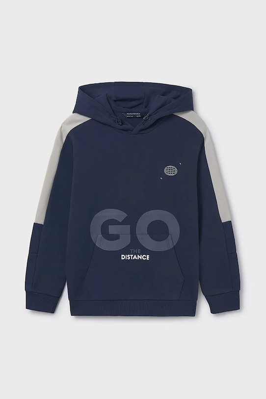 Dječja dukserica Mayoral s kapuljačom plava 6482.7E.Junior.PPYA