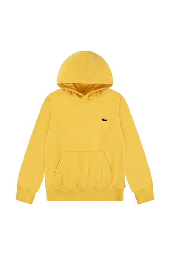 Παιδική μπλούζα Levi's MINI BATWING PULL OVER HOO με κουκούλα κίτρινο 8EK422