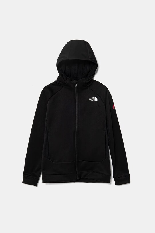 Detská mikina The North Face MOUNTAIN ATHLETICS FULL ZIP HOODIE s kapucňou čierna NF0A89HZKY41
