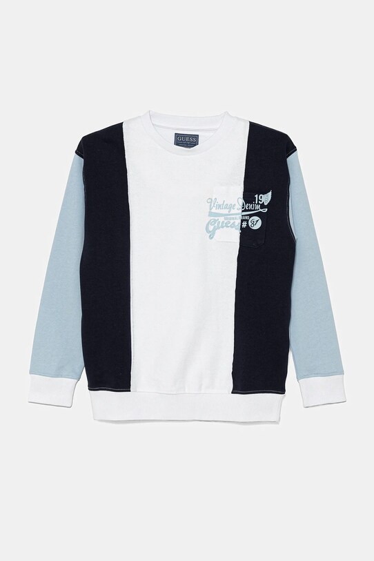 Guess hanorac de bumbac pentru copii print albastru L5GQ02.KA6R4.PPYA