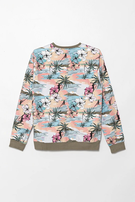 Guess hanorac de bumbac pentru copii L5GQ05.KA6R4.PPYA turcoaz SS25