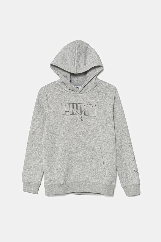 Παιδική βαμβακερή μπλούζα Puma ESS LOGO LAB Execution Hoodie TR στάμπα γκρί 685789