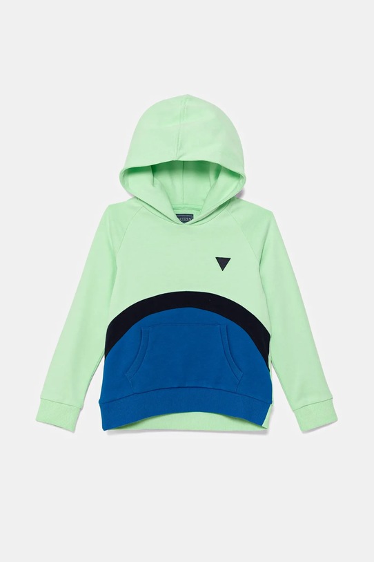 Guess hanorac din bumbac pentru copii cu modele verde N5GQ02.KA6R4.PPYA