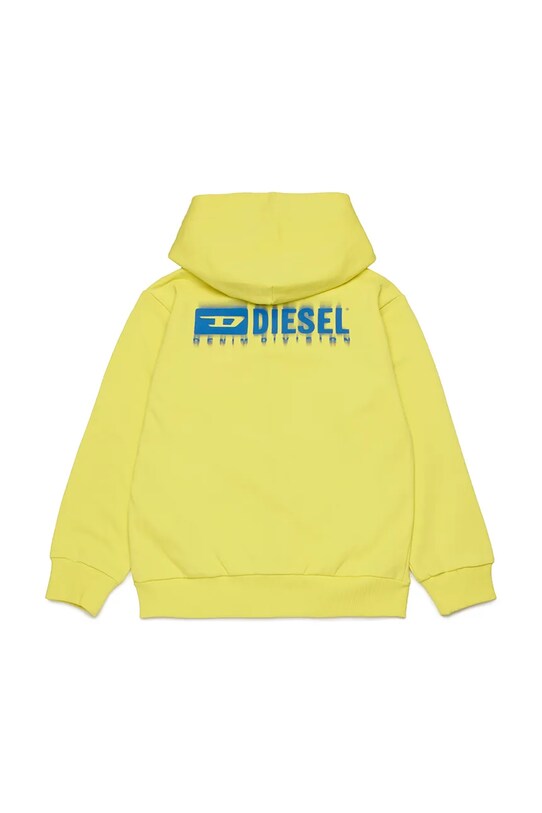 Дитяча бавовняна кофта Diesel SVOUGZIP OVER SWEAT-SHIRT J02039 жовтий SS25