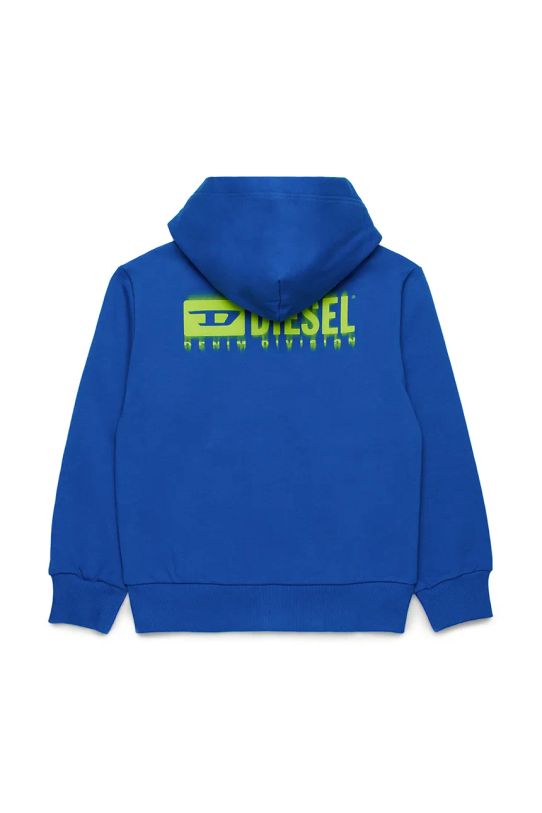 Diesel hanorac de bumbac pentru copii SVOUGZIP OVER SWEAT-SHIRT J02039 albastru SS25