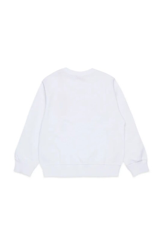 Diesel hanorac de bumbac pentru copii SGINNL8 OVER SWEAT-SHIRT J02040 alb SS25