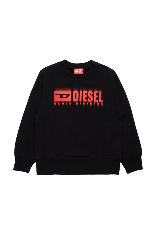 Дитяча бавовняна кофта Diesel SGINNL8 OVER SWEAT-SHIRT бавовна чорний J02040