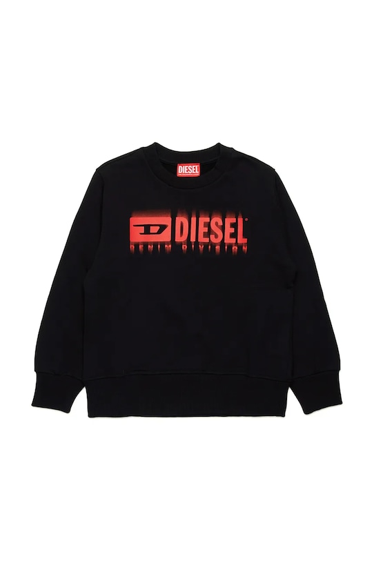 Dječja pamučna dukserica Diesel SGINNL8 OVER SWEAT-SHIRT print crna J02040