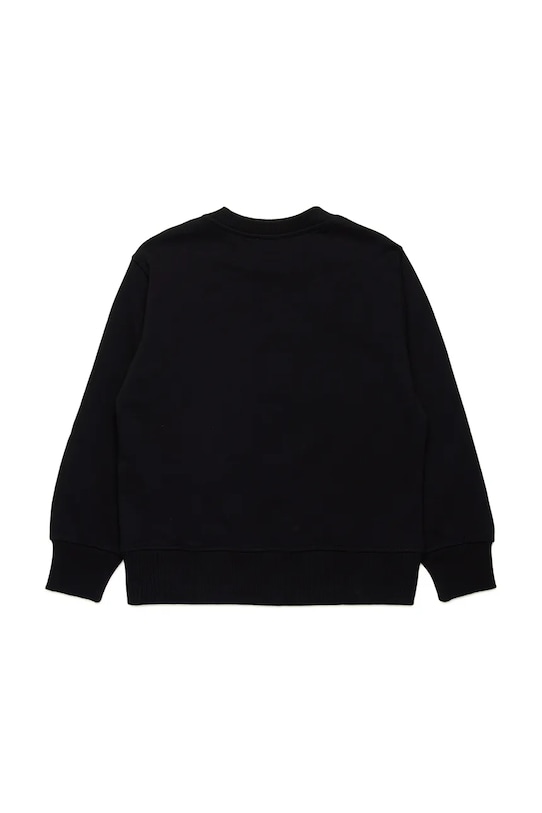 Dječja pamučna dukserica Diesel SGINNL8 OVER SWEAT-SHIRT J02040 crna SS25