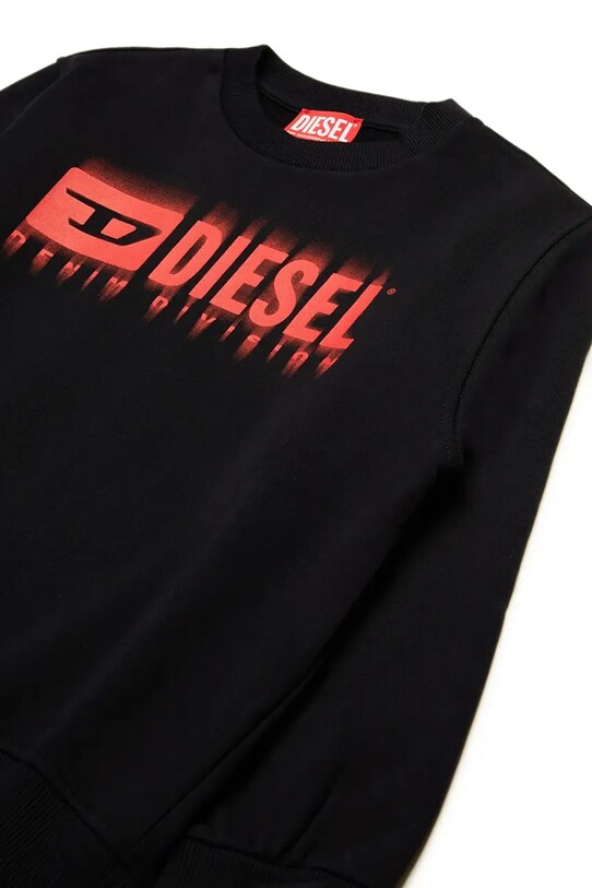 Хлопчик Дитяча бавовняна кофта Diesel SGINNL8 OVER SWEAT-SHIRT J02040 чорний