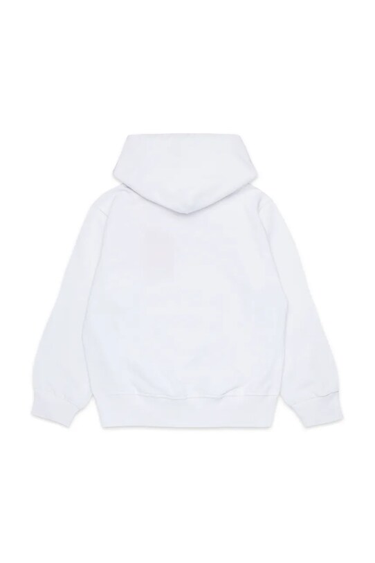 Дитяча бавовняна кофта Diesel SGINNHOODL5 OVER SWEAT-SHIRT J02042 білий SS25
