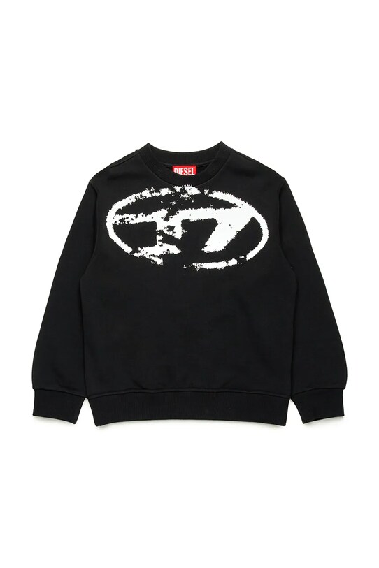 Diesel hanorac de bumbac pentru copii SBOXTN5 OVER SWEAT-SHIRT print negru J02213