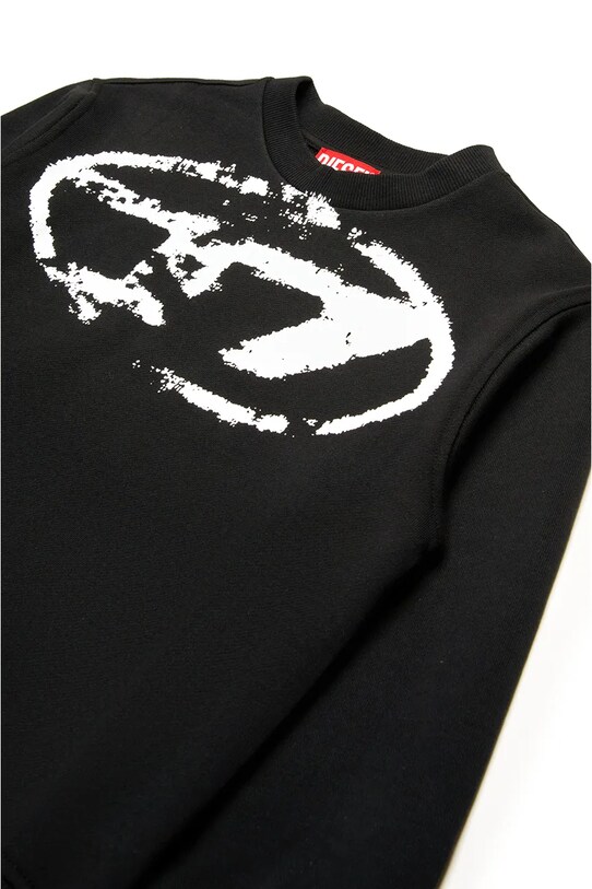 Băieți Diesel hanorac de bumbac pentru copii SBOXTN5 OVER SWEAT-SHIRT J02213 negru