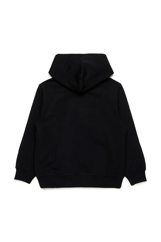 Дитяча бавовняна кофта Diesel SBOXTHOOD OVER SWEAT-SHIRT J02226 чорний SS25