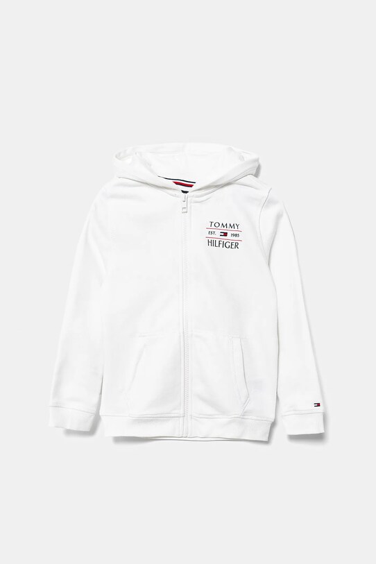 Дитяча кофта Tommy Hilfiger з капюшоном білий KB0KB09568.116.122.PPYA