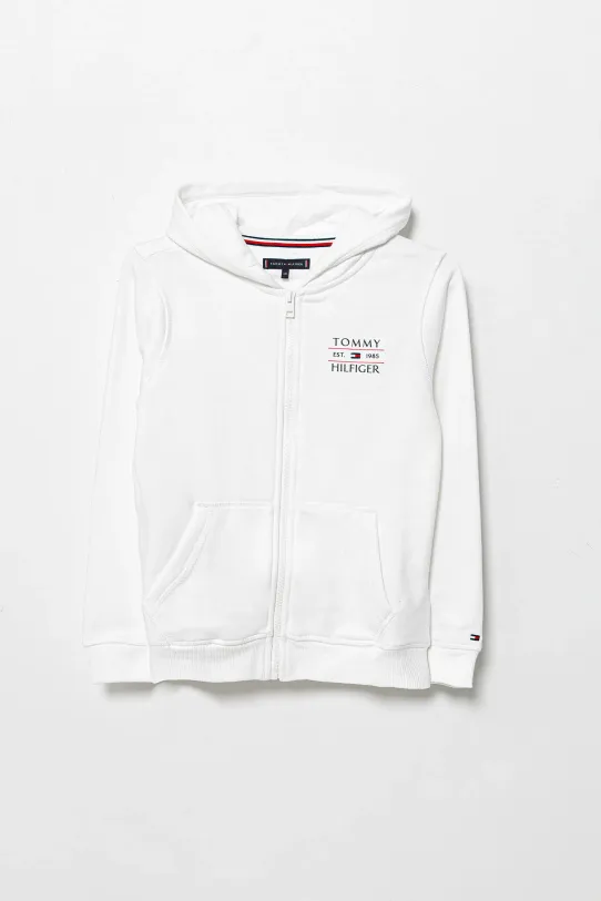 Детская кофта Tommy Hilfiger с капюшоном белый KB0KB09568.128.176.PPYA