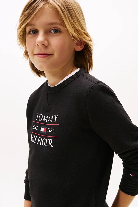 Tommy Hilfiger bluza copii KB0KB09569.98.122.PPYA negru