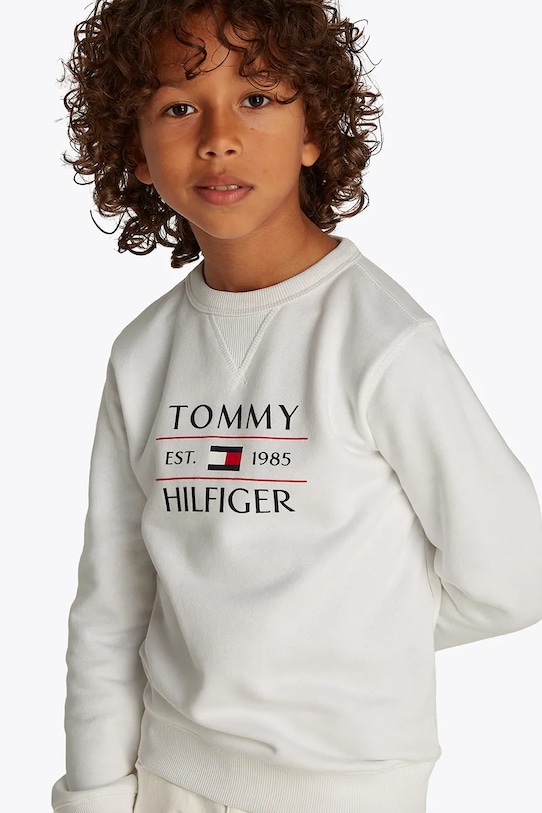 Tommy Hilfiger bluza copii KB0KB09569.128.176.PPYA alb