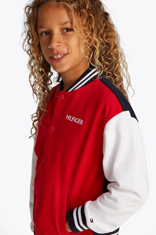 Dětská mikina Tommy Hilfiger KB0KB09572.128.176.PPYA červená
