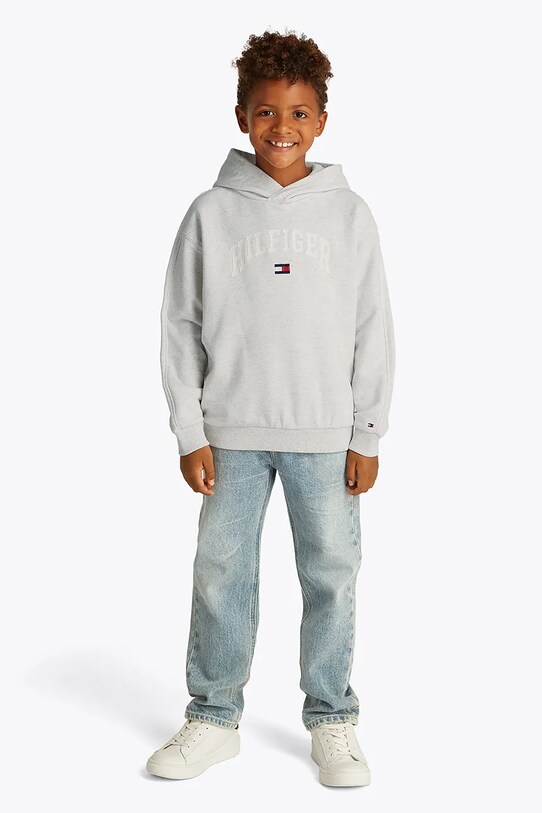 Дитяча кофта Tommy Hilfiger з капюшоном білий KB0KB09574.PPYA