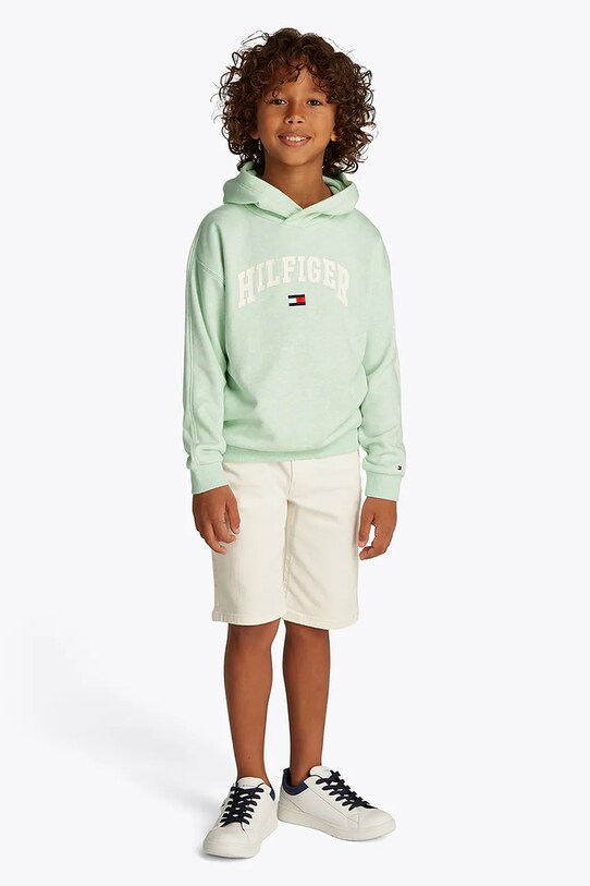Tommy Hilfiger bluza copii print verde KB0KB09574.PPYA