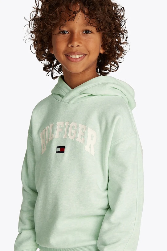 Дитяча кофта Tommy Hilfiger зелений KB0KB09574.PPYA