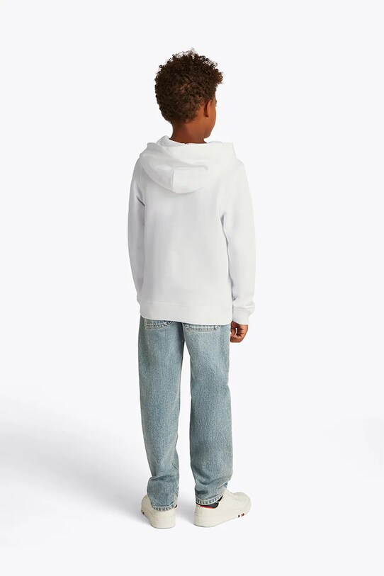 Дитяча бавовняна кофта Tommy Hilfiger білий KB0KB09576.128.176.PPYA