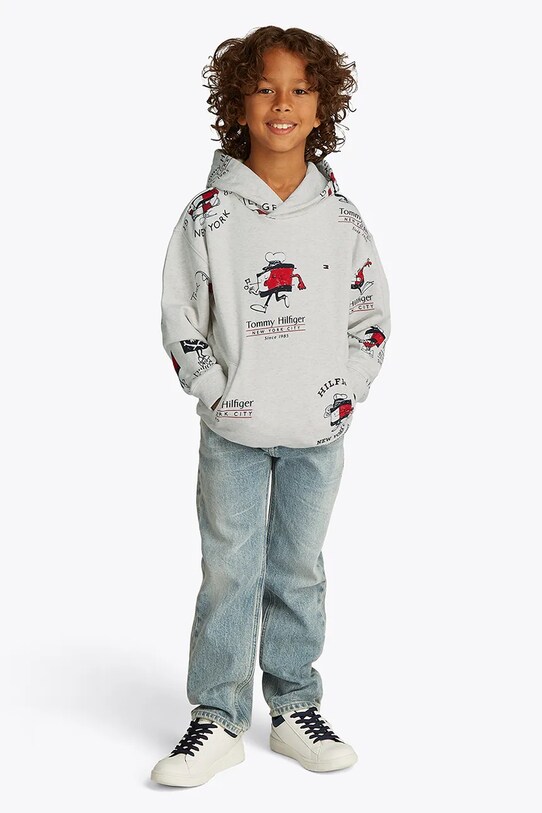 Tommy Hilfiger bluza copii cu modele alb KB0KB09658.116.122.PPYA