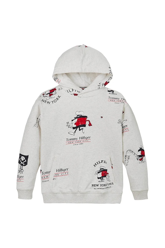 Dětská mikina Tommy Hilfiger KB0KB09658.128.176.PPYA bílá SS25