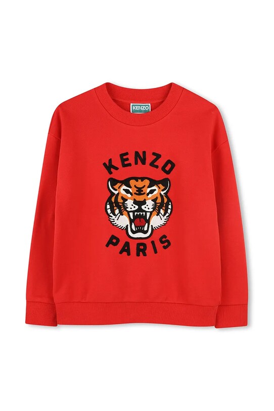 Детски памучен суичър Kenzo Kids памук червен K61126.162