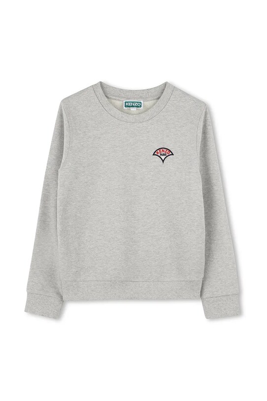 Παιδική βαμβακερή μπλούζα Kenzo Kids χωρίς κουκούλα γκρί K61131.162