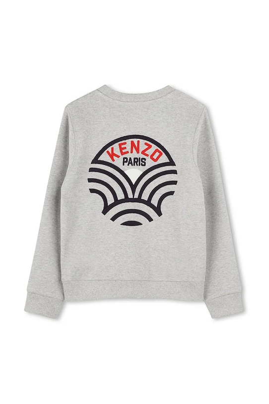 Παιδική βαμβακερή μπλούζα Kenzo Kids K61131.162 γκρί SS25