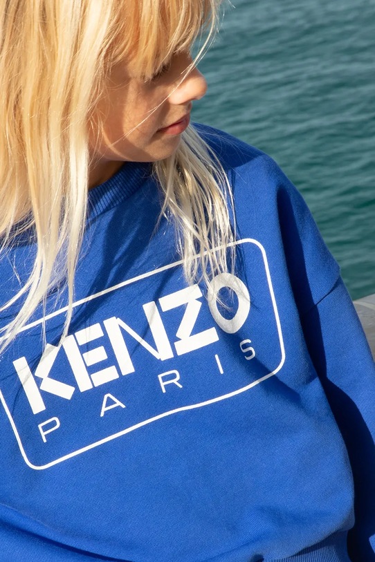 Дитяча бавовняна кофта Kenzo Kids блакитний K61133.114.150