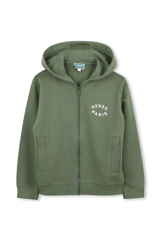Kenzo Kids hanorac de bumbac pentru copii uni verde K61190.162