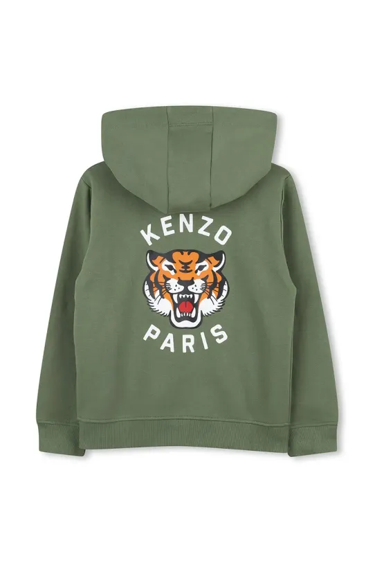 Детская хлопковая кофта Kenzo Kids K61190.162 зелёный SS25