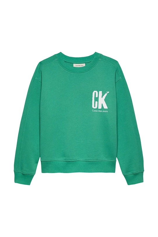 Дитяча бавовняна кофта Calvin Klein Jeans IB0IB02462.116.PPYA зелений SS25